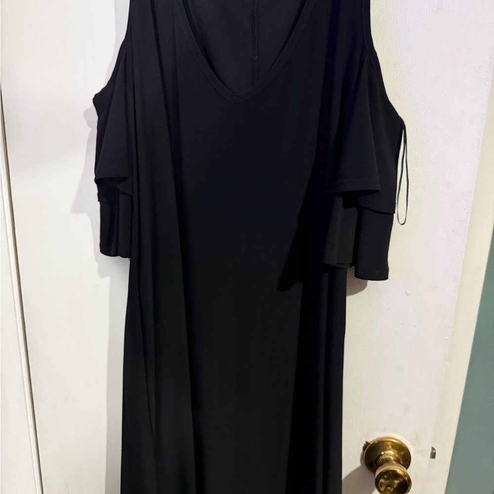 Luxology Black Cold Shoulder Dress